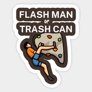 Flash man or trash can Sticker